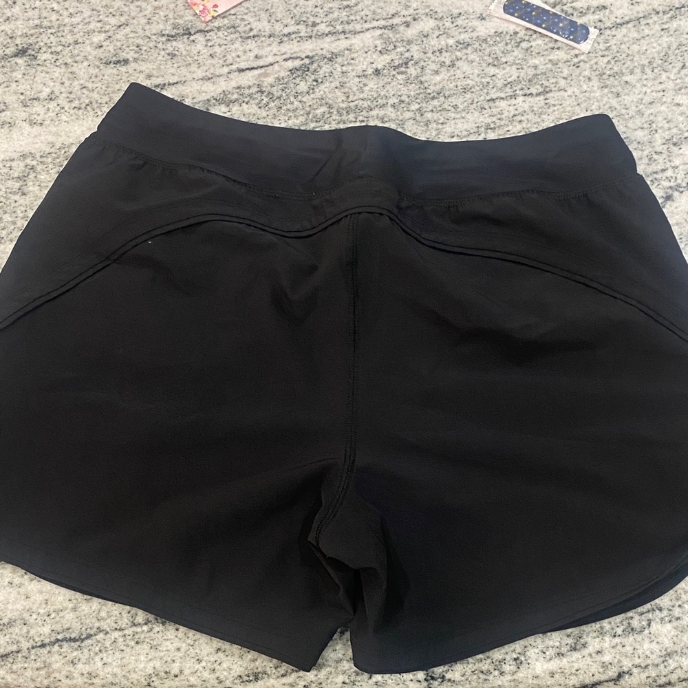 Lands' End Women's Classic Black Athletic Shorts - Picture 3 of 3